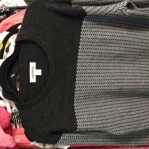 GoodThreads Men's Charcoal grey sweatshirt with Chevron pattern Sz Small NWT - Picture 16 of 17